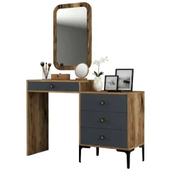 Consolle beauty 124x40x84h cm noce e antracite - Namtheun