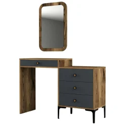 Consolle beauty 124x40x84h cm noce e antracite - Namtheun