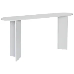 Consolle Bianco un Ripiano Peso Supportato 25 kg 150x35x75h cm, Colore Ripiano Bianco - Cercino