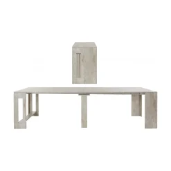 Consolle estensibile 4-12 posti bianco anticato - Anello