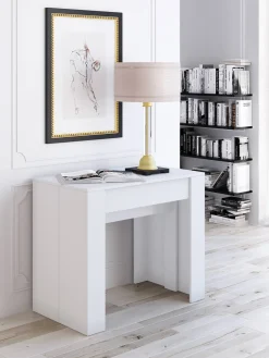 Consolle estensibile 4-10 posti effetto legno bianco - Maner