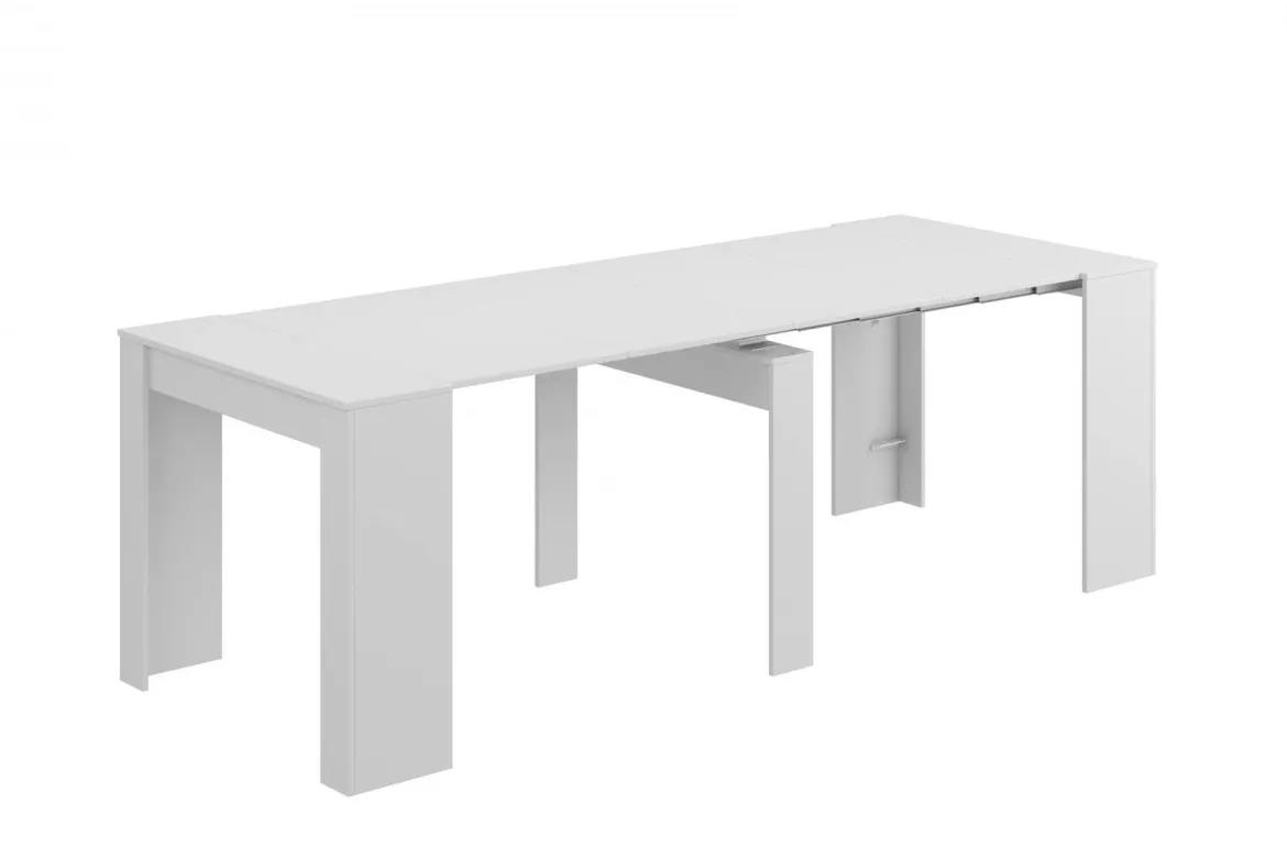 Consolle estensibile sala da pranzo 4-10 posti bianco lucido - Abicitren
