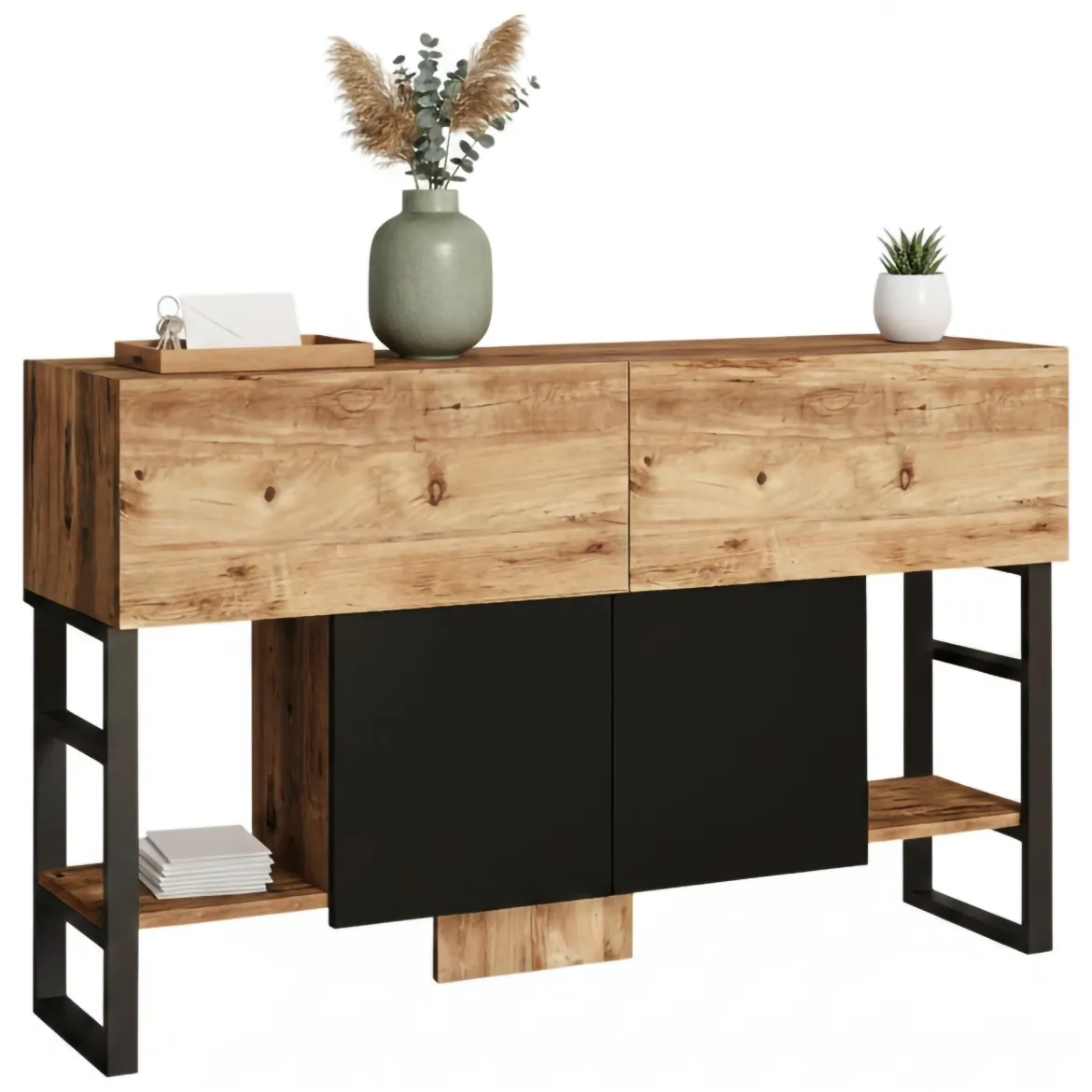 Consolle industrial 138x43x83h cm quercia - Izo