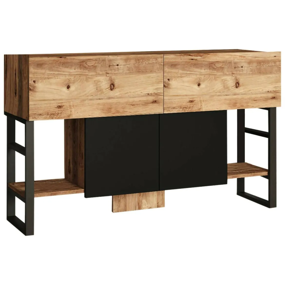 Consolle industrial 138x43x83h cm quercia - Izo