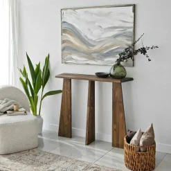 Consolle in legno 100x28x83h cm noce - TomoeGozen