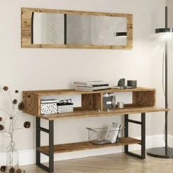 Consolle legno e metallo 139x43x75h cm quercia - Izo