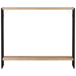 Consolle Nero Marrone Rovere un Ripiano un Vano 90x26x74h cm, Colore Ripiano Marrone - Ravello