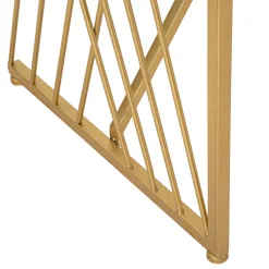 Consolle oro Trasparente un Ripiano Materiale Struttura in Vetro 120x41x81h cm, Colore Ripiano Trasparente - Rankin