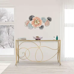 Consolle oro Trasparente un Ripiano Materiale Struttura in Vetro 140x40x80h cm, Colore Ripiano Trasparente - Dilija