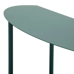 Consolle Verde Ottanio 3 Ripiani Colore Ripiano Verde 6x31x93h cm, Sfumatura Colore Struttura Ottanio - Gamitimi