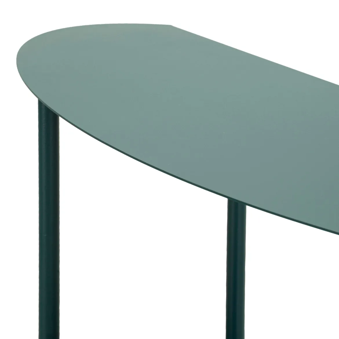 Consolle Verde Ottanio 3 Ripiani Colore Ripiano Verde 6x31x93h cm, Sfumatura Colore Struttura Ottanio - Gamitimi