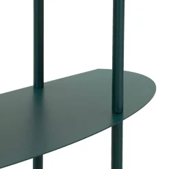Consolle Verde Ottanio 3 Ripiani Colore Ripiano Verde 6x31x93h cm, Sfumatura Colore Struttura Ottanio - Gamitimi