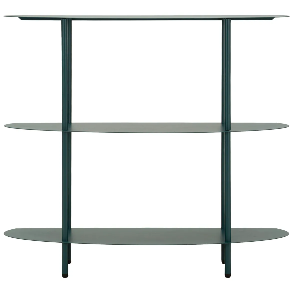 Consolle Verde Ottanio 3 Ripiani Colore Ripiano Verde 6x31x93h cm, Sfumatura Colore Struttura Ottanio - Gamitimi