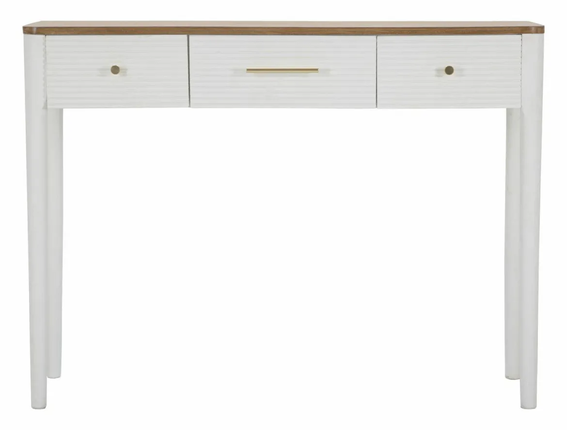 Consolle 107x37x80h cm bianco e marrone - Crypto