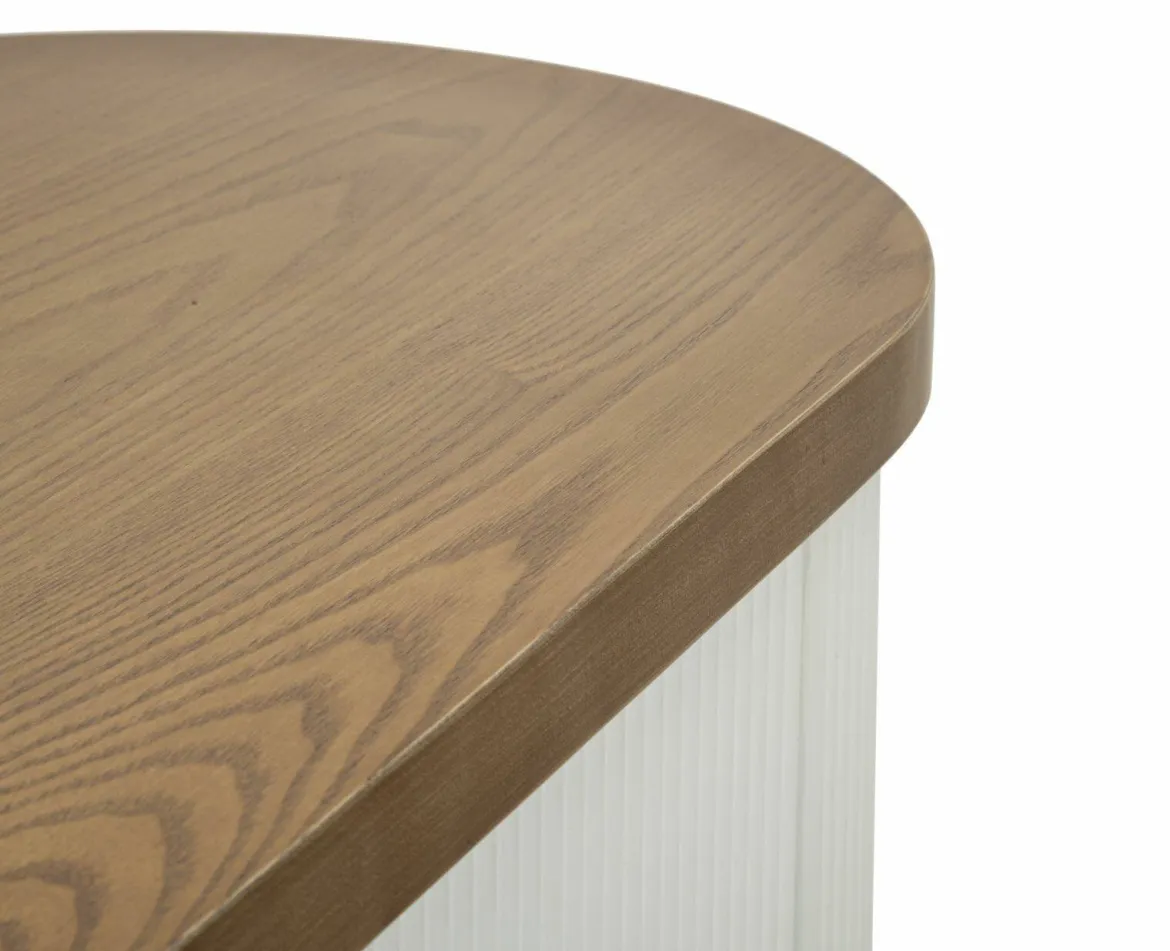 Consolle 121x40x78h cm bianco e marrone - Cadre