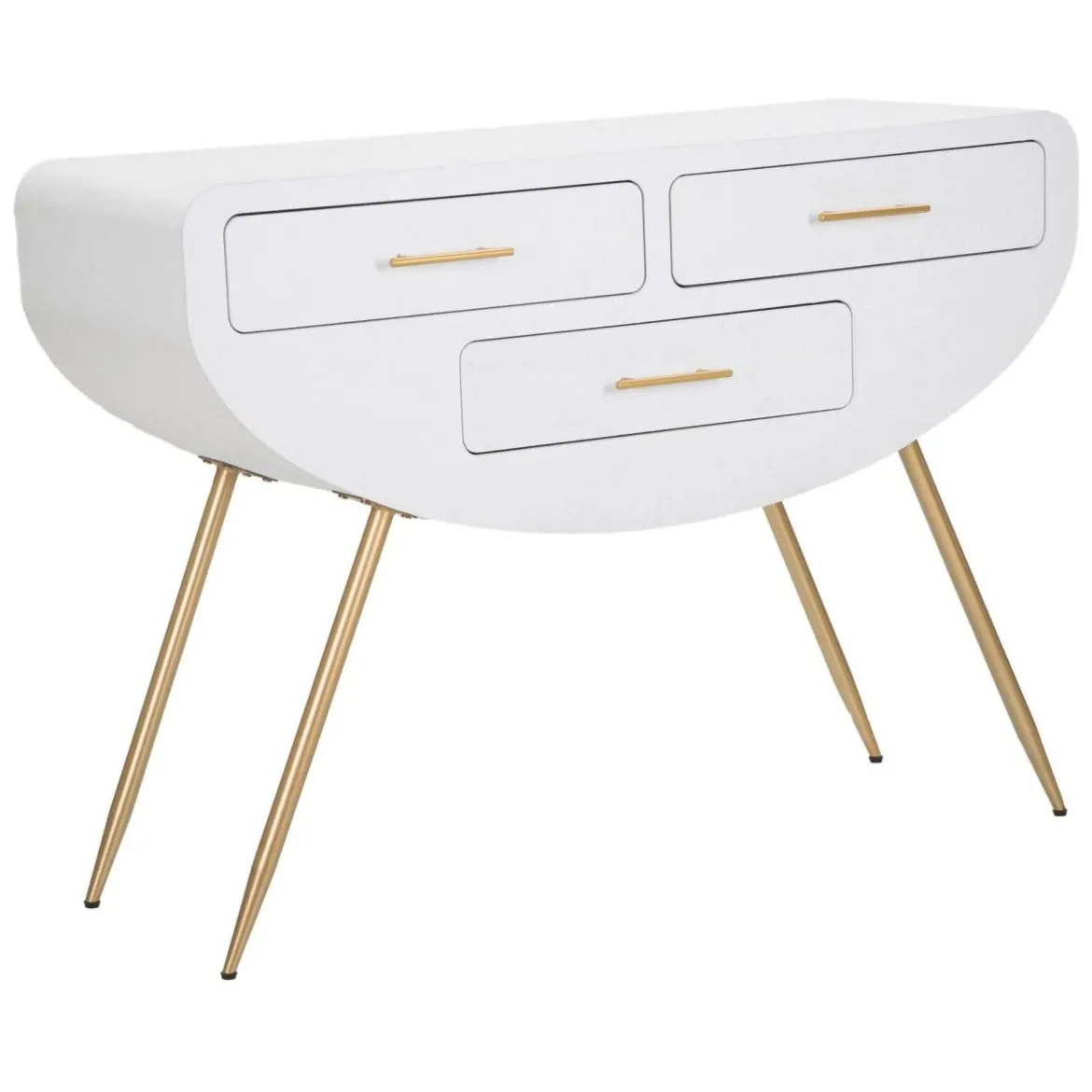 Consolle 110x40x80h cm bianco e oro - Tomato