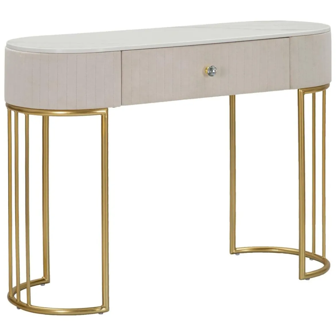 Consolle 100x40x75h cm crema e bianco - Abstraktes