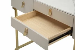 Consolle 100x40x80h cm crema e oro - Ronda