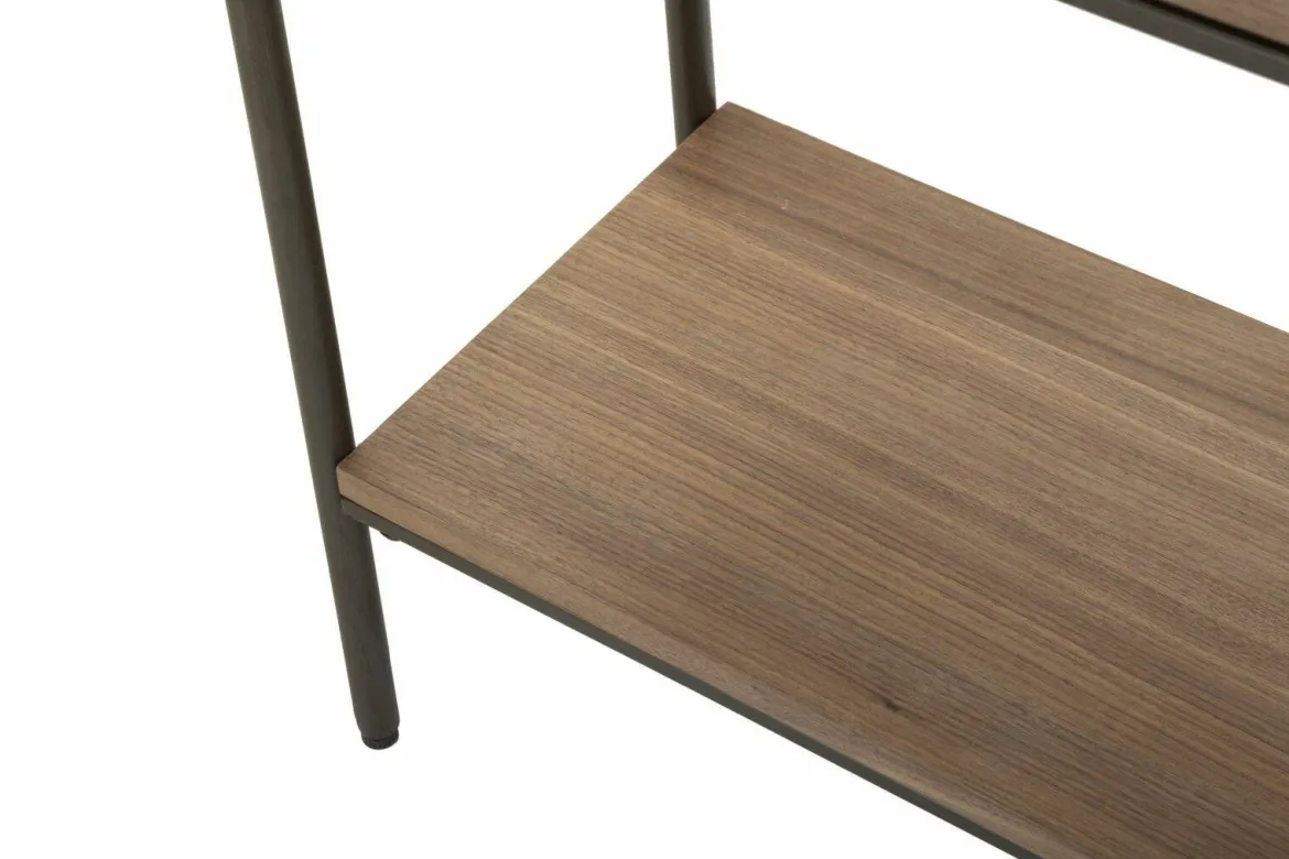 Consolle 120x31x72h cm grigio e marrone - Franz
