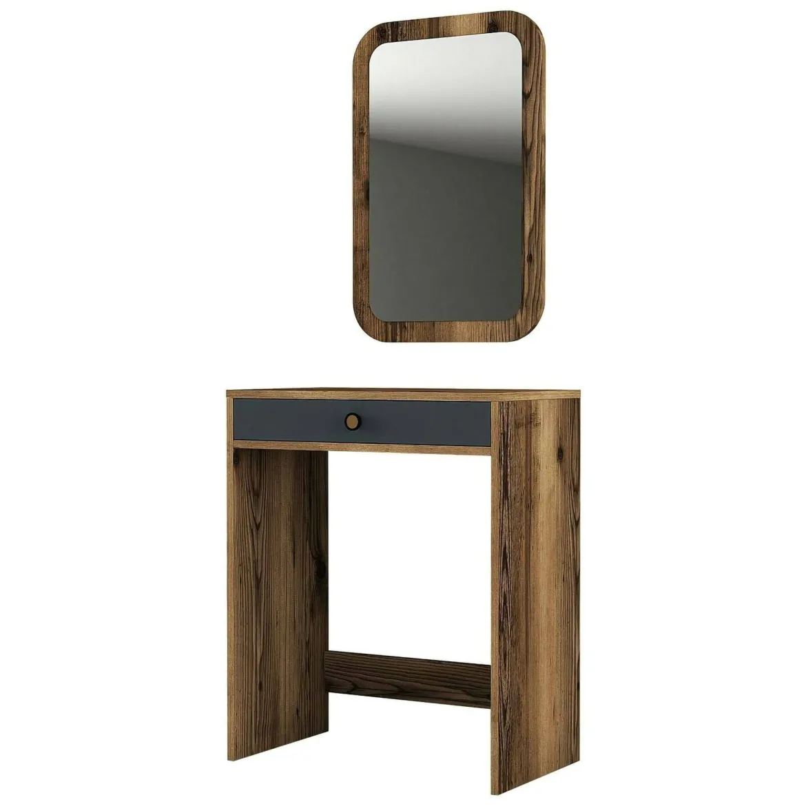 Consolle 70x84x40h cm noce e antracite - Baunei