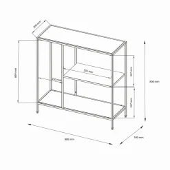 Consolle 80x30x80h cm panna - Noto