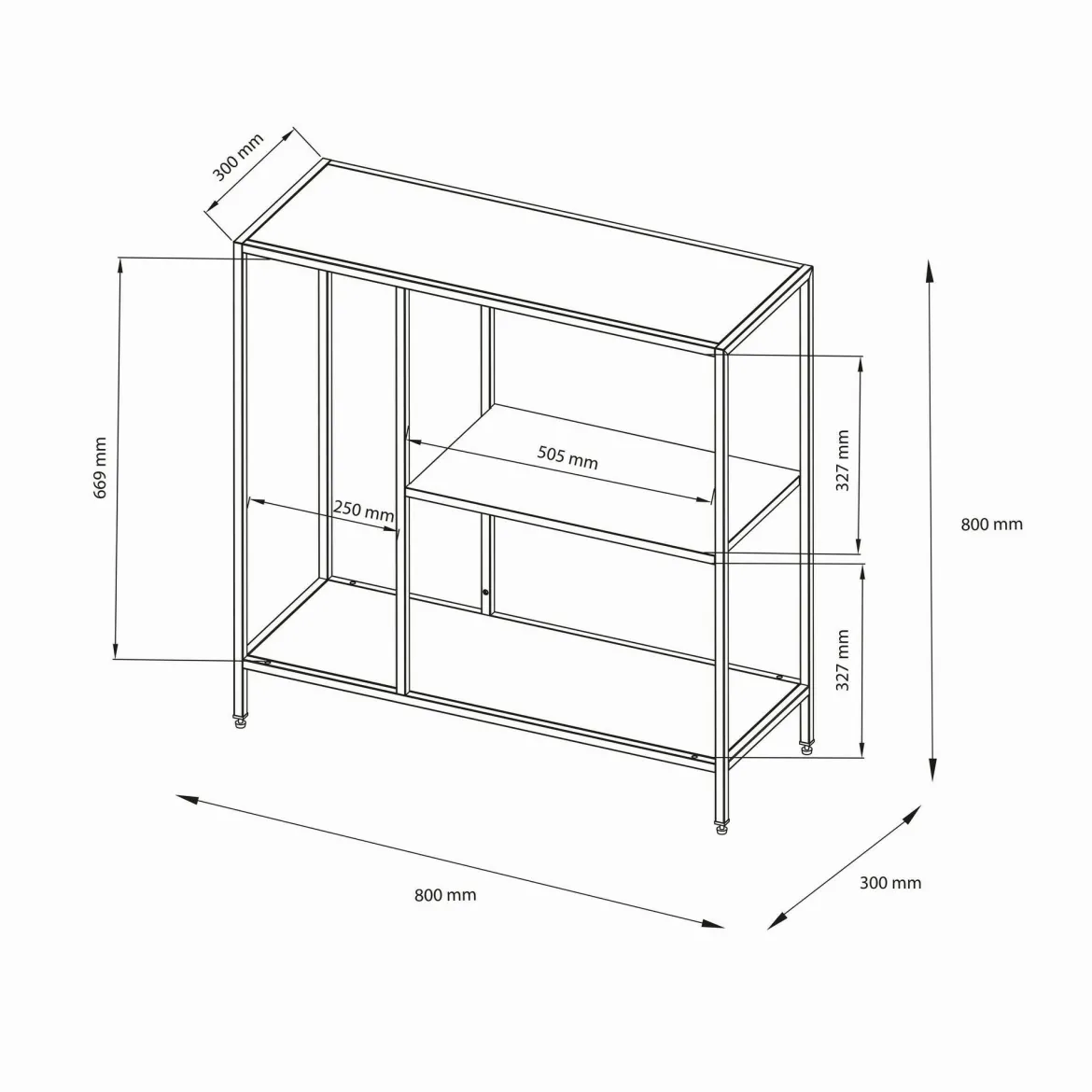 Consolle 80x30x80h cm panna - Noto