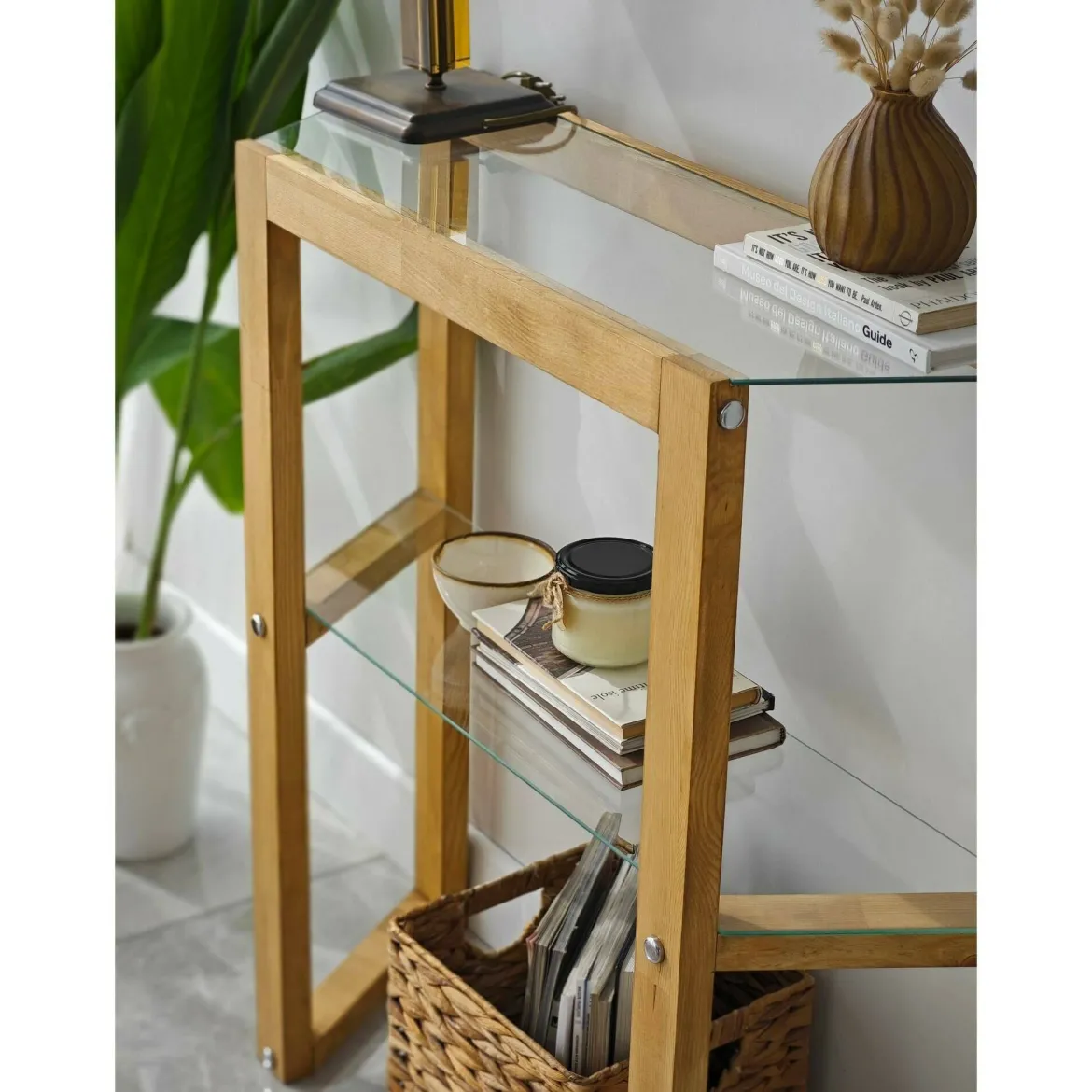 Consolle 85x31x85h cm quercia - Barga