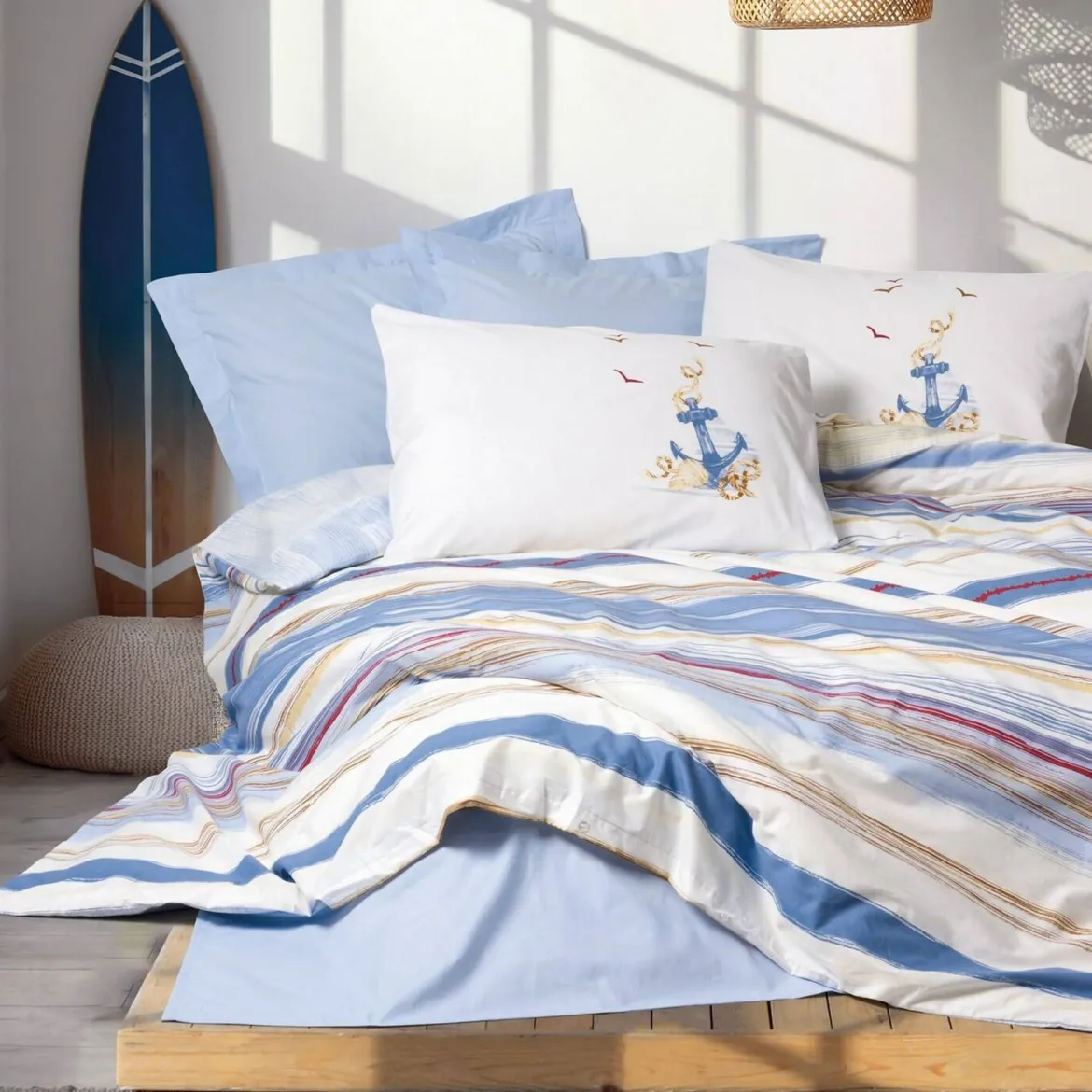 Copripiumino singolo Helena, 220x155 cm, Blu