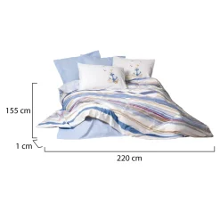 Copripiumino singolo Helena, 220x155 cm, Blu