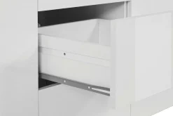 Credenza Aba, 180x40h80 cm, Bianco lucido