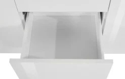 Credenza Aba, 180x40h80 cm, Bianco lucido