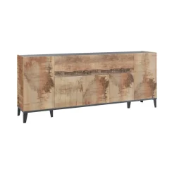 Credenza acero e ardesia 200x43x86h cm 4 ante - Ania