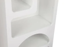 Credenza alta bianca 60x32x150h cm 5 vani - Arsenio