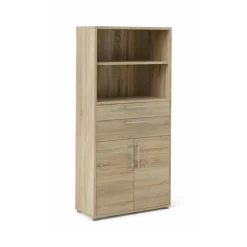 Credenza alta quercia 89x40x185h cm 2 ante e 2 cassetti - Albidona