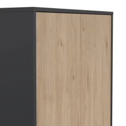 Credenza alta rovere e grigia 79x34x204h cm 4 ante - Pierre