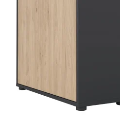 Credenza alta rovere e grigia 79x34x204h cm 4 ante - Pierre
