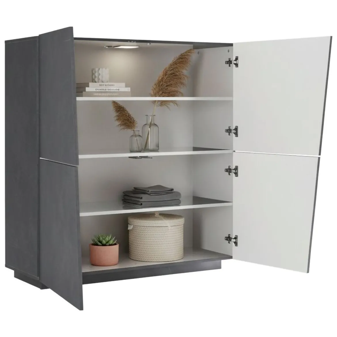Credenza ardesia 121x38x86h cm 2 ante - Acab