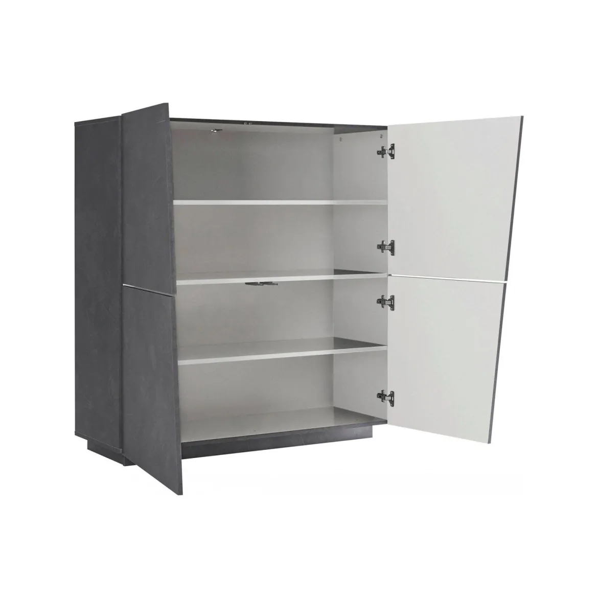 Credenza ardesia 120x43x126h cm 4 ante - Abbabbau