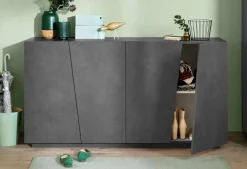 Credenza ardesia 162x44x86h cm 4 ante - Augusto