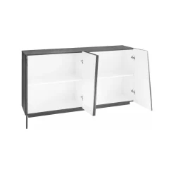 Credenza ardesia 162x44x86h cm 4 ante - Augusto