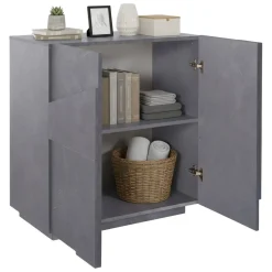 Credenza ardesia 81x44x86h cm 2 ante - Arli