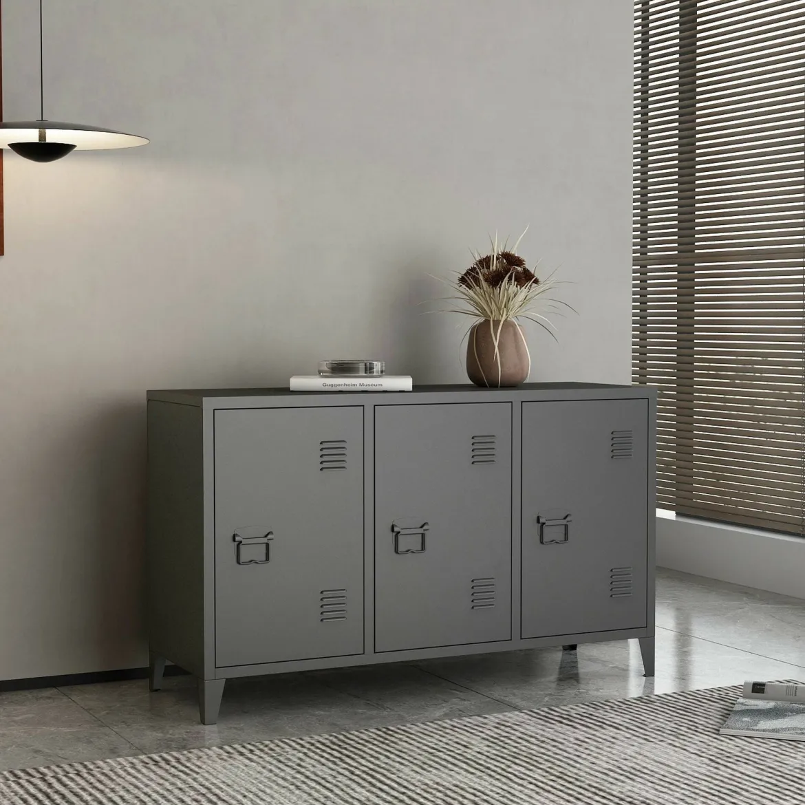 Credenza ardesia 120x40x73h cm 3 ante - Cocullo