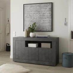 Credenza ardesia 138x42x86h cm 3 ante - Dolphin