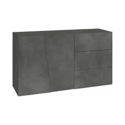 Credenza ardesia 140x43x86h cm 2 ante e 3 cassetti - Favonio