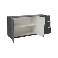 Credenza ardesia 180x43x86h cm 2 ante e 3 cassetti - Ariet