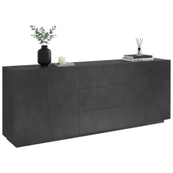 Credenza ardesia 220x43x86h cm 4 ante e 3 cassetti - Ayrton