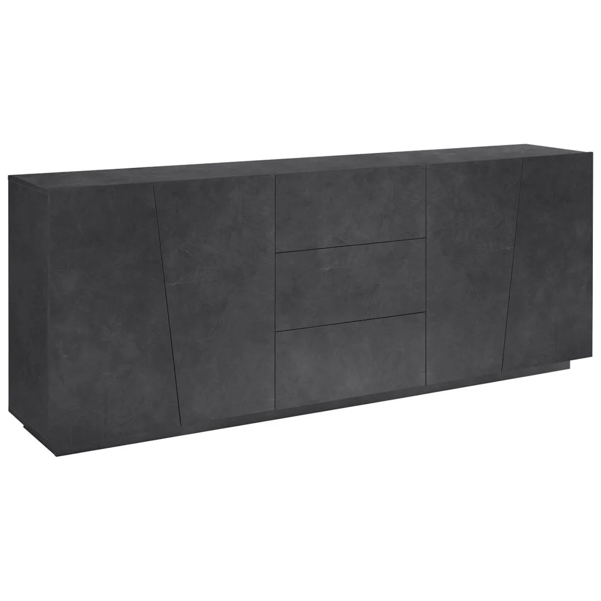Credenza ardesia 220x43x86h cm 4 ante e 3 cassetti - Ayrton