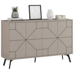 Credenza beige 123x35x62h cm 4 ante - Earl