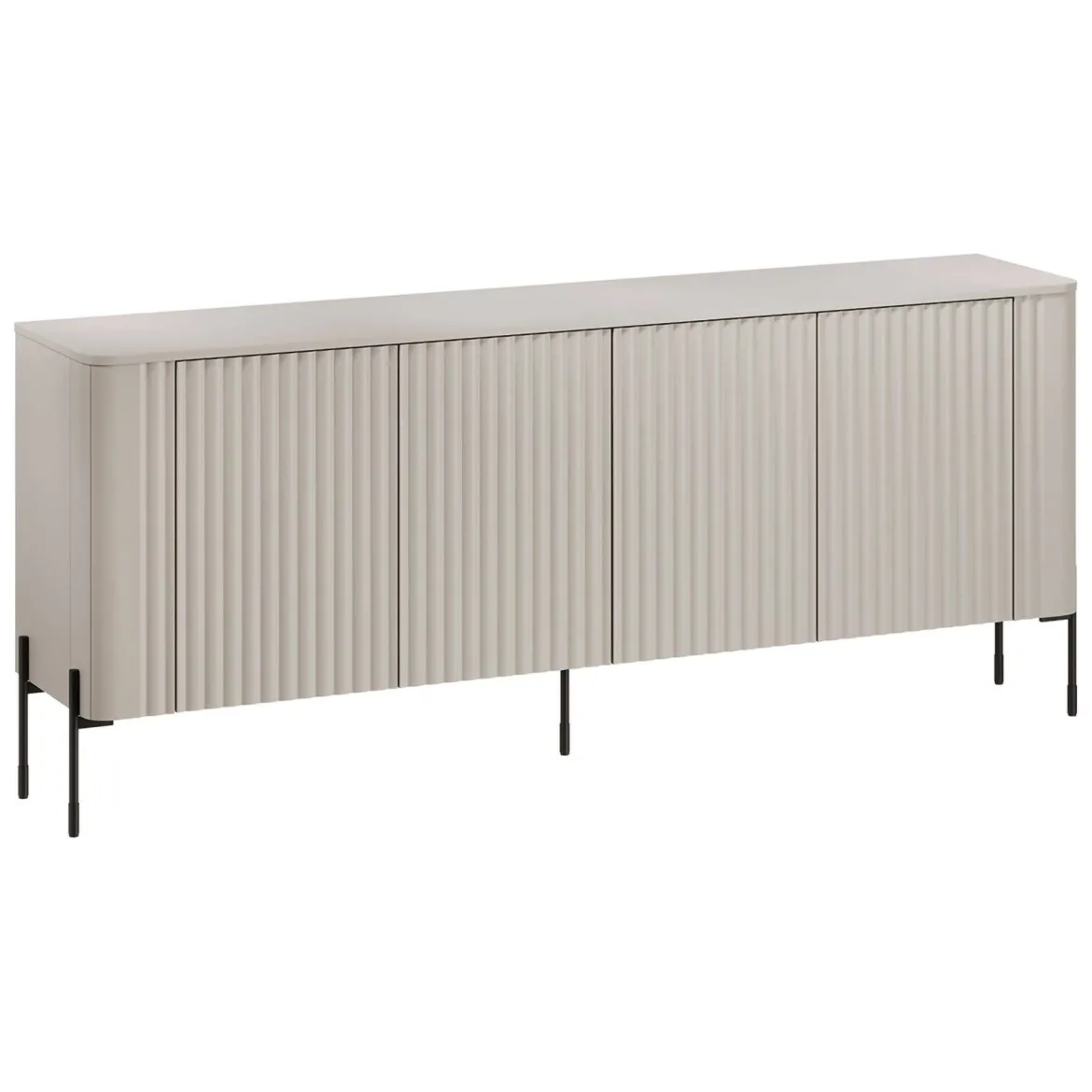 Credenza beige 190x39x80h cm 4 ante - Laion