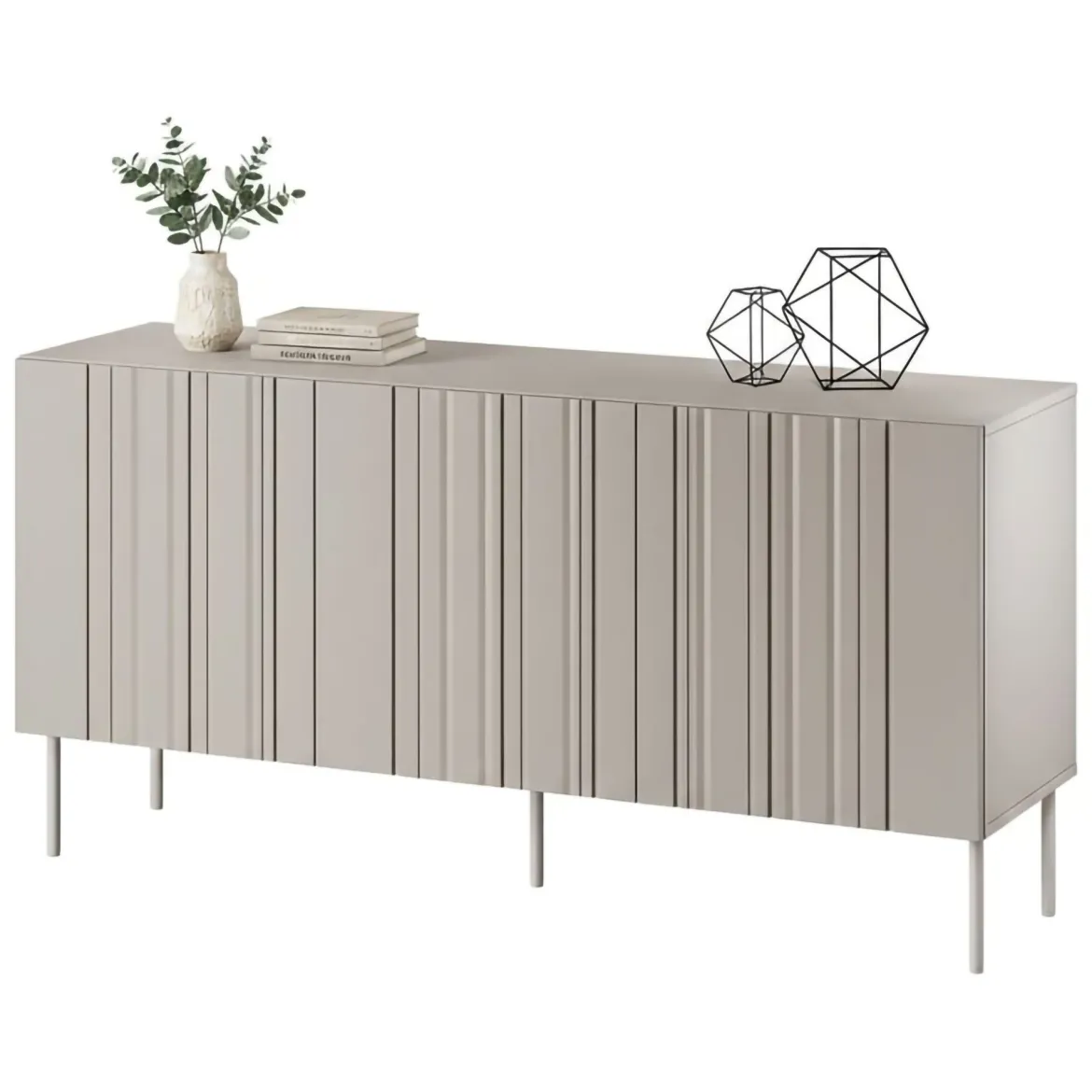 Credenza beige 150x42x75h cm 3 ante - Spirano